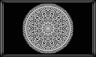 ornement noir et blanc. conception de mandalas. conception de fond abstrait. vecteur