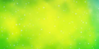 fond vert clair avec des étoiles colorées. vecteur
