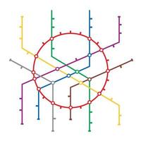vecteur de carte de métro. modèle de conception de plan de métro. fond coloré avec des stations