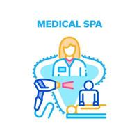 illustration de couleur de concept de vecteur de spa médical