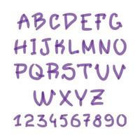 vecteur de symboles de doodle écrit à la main marqueur. lettres, chiffres