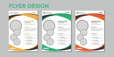 modèle de flyer vectoriel de présentation d'entreprise, mise en page de couverture moderne, rapport annuel, brochure, affiche, flyer en a4 avec des formes géométriques colorées, dégradé de couleur avec fond clair de maquette