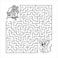 jeu de labyrinthe de dessin animé mignon. labyrinthe. jeu amusant pour l'éducation des enfants. illustration vectorielle vecteur