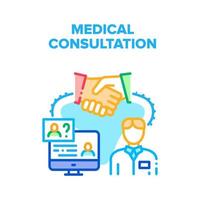 consultation médicale conseiller vecteur concept couleur