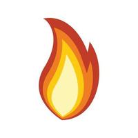 icône tribale de flamme de feu, style plat vecteur