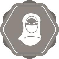 belles femmes avec l'icône de vecteur de glyphe de niqab