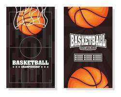 affiche du championnat de basket-ball et de sport vecteur