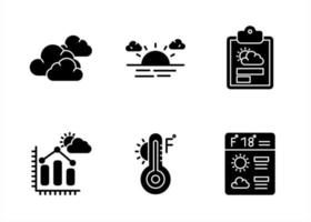 jeu d'icônes vectorielles de glyphe unique vecteur