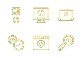 jeu d'icônes vectorielles de codage vecteur