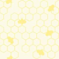 motif décoratif avec nids d'abeilles et abeille. formes jaunes peintes à la main sur fond. texture sans fin de vecteur pour papier numérique, tissu, toile de fond ou emballage