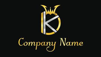 lettres kd couronne modèle de conception de logo de marque moderne luxueux vecteur
