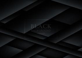 papier noir 3d abstrait coupé couches superposées vecteur