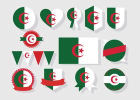 Vecteur de Badges d'Algérie