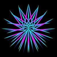 motif fractal en forme de starlight vecteur