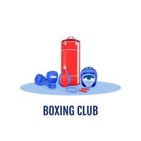 conception de club de boxe vecteur