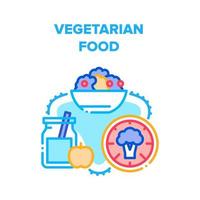 illustration de couleur de concept de vecteur de nourriture végétarienne