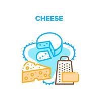 illustration de couleur de concept de vecteur de nourriture au fromage