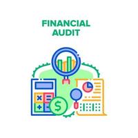 illustration de couleur de concept de vecteur d'audit financier