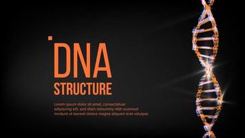 vecteur de structure d'adn. cellule numérique. symbole d'évolution. illustration