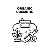 illustration noire de vecteur cosmétique organique