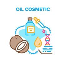 illustration de couleur de concept de vecteur cosmétique huile