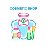 illustration de couleur de concept de vecteur de magasin de cosmétiques