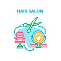 illustration de couleur de concept de vecteur de traitement de salon de coiffure