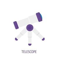 icône plate de vecteur de télescope