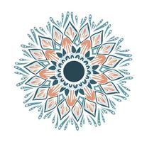 mandala de fleurs pour cartes, gravures et livres à colorier vecteur