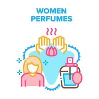 illustration de couleur de concept de vecteur de parfums pour femmes