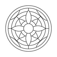 mandala zentangle pour cahier de coloriage vecteur