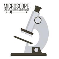 vecteur isolé au microscope. équipement de laboratoire de l'école de biologie. symbole de l'éducation scientifique. illustration plate