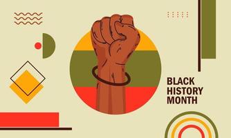 illustration de la bannière du mois de l'histoire des noirs vecteur