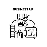 business up vector illustration noire