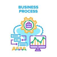 couleur de concept de vecteur de stratégie de processus métier