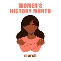 illustration vectorielle du mois de l'histoire des femmes. vecteur