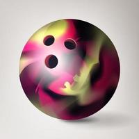vecteur de boule de bowling. illustration réaliste 3d. concept de loisirs de jeu de bowling