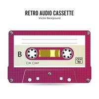 vecteur de cassette audio rétro. cassette audio c90 rétro détaillée avec place pour le titre