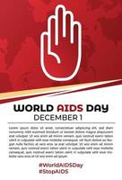 bannière de la journée mondiale du sida, conception de poste de la journée mondiale du sida, globe avec ruban rouge vecteur
