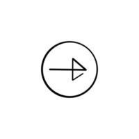 conception d'icône de style ligne flèche droite vecteur