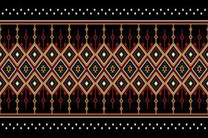 motif traditionnel géométrique ethnique oriental harmonieux pour le fond, tapis, papier peint, vêtements, emballage, batik, tissu, image vectorielle, illustration, style de broderie. vecteur