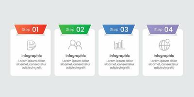 conception de modèle de bannière infographique entreprise vecteur