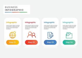 conception de modèle de bannière infographique entreprise vecteur