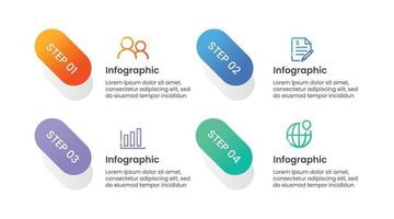 conception d'étapes d'infographie d'entreprise vecteur