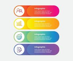 conception d'étapes d'infographie d'entreprise vecteur