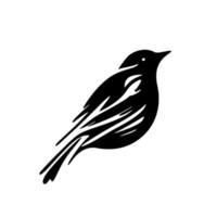 logo d'oiseau noir et blanc magnifiquement conçu. bon pour la typographie. vecteur