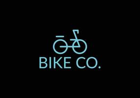 modèle de conception de logo minimaliste vélo abstrait vecteur