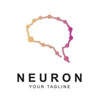 vecteur de logo neurone avec modèle de slogan