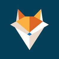 tête renard origami logo design vecteur icône symbole modèle illustration