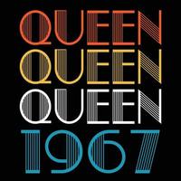 la reine est née en 1967 vecteur de sublimation anniversaire vintage